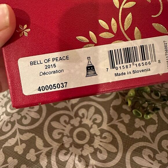 Waterford Lead Crystal 2015 Bell of Peace Decor Ornament NEW Stamped - Picture 3 of 9
